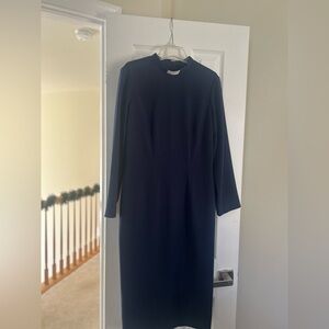 Elegant Navy Blue Clergy Dress